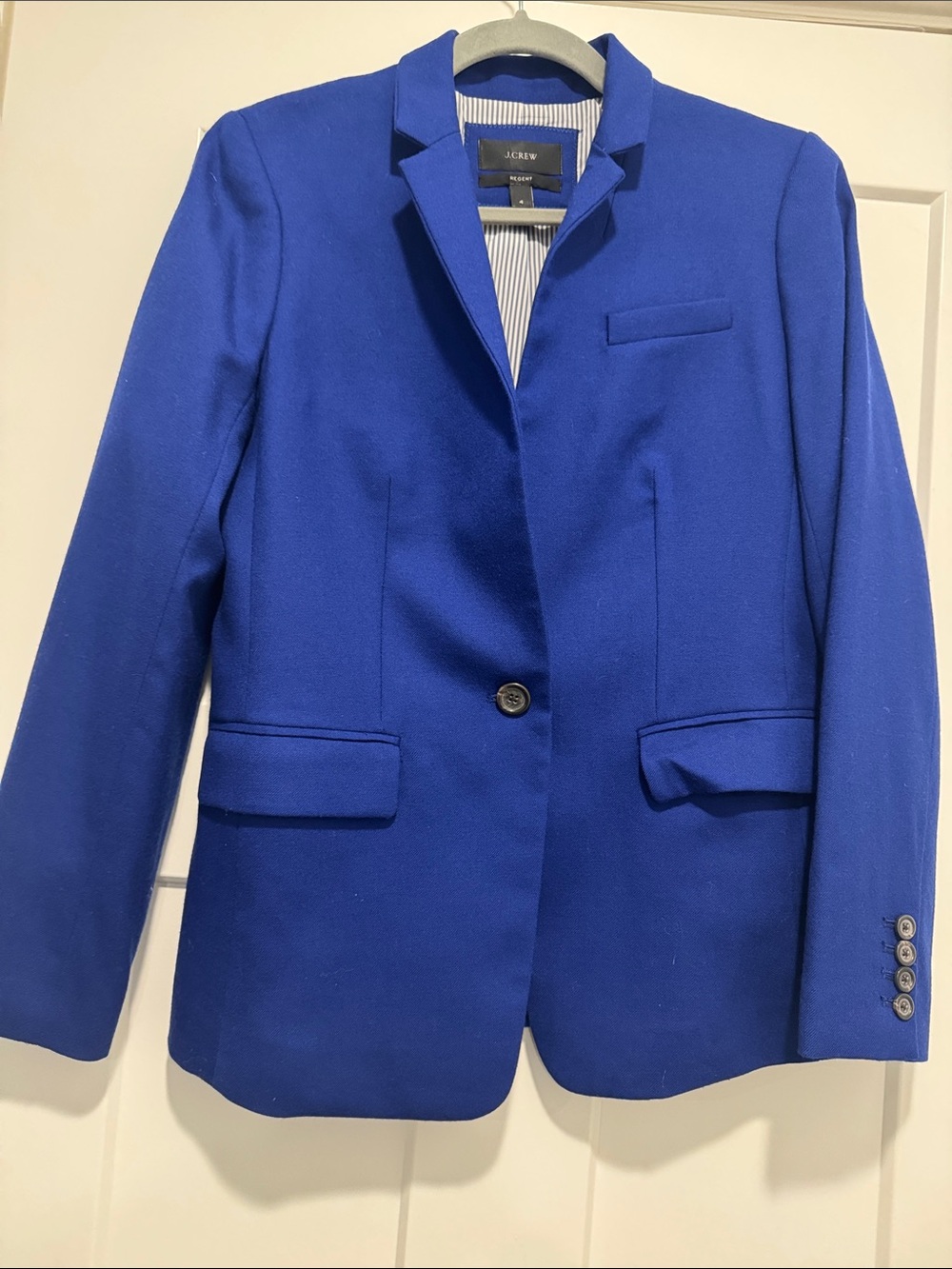 J. Crew Regent Cobalt Blue Single-Button Women's Blazer